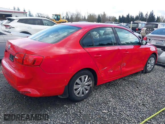 2012 Volkswagen Jetta Sedan S w/Sunroof with VIN 3VW2K7AJ2CM373655, listed as a IAAI auction lot 41943318 with 125,614 mi miles. Bid and sale history available at carsss.com. Image 4.
