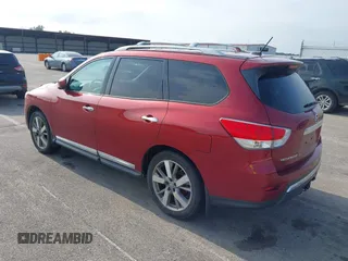 2013 Nissan Pathfinder Platinum with VIN 5N1AR2MM7DC687710, listed as a IAAI auction lot 42772536 with 225,369 mi miles and . Bid and sale history available at DreamBid. Image 3.