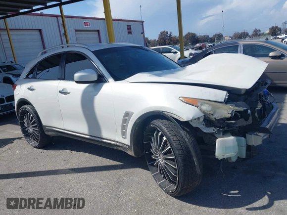 2010 Infiniti FX35 with VIN JN8AS1MU8AM801422, listed as a IAAI auction lot 41955709 with 202,345 mi miles. Bid and sale history available at carsss.com. Image 13.