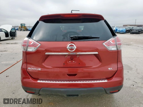 2016 Nissan Rogue SL with VIN 5N1AT2MT9GC821596, listed as a Copart auction lot 54309875 with 48,414 mi miles and Salvage Title. Bid and sale history available at DreamBid. Image 6.