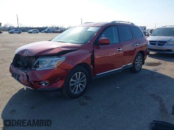 2016 Nissan Pathfinder Platinum with VIN 5N1AR2MM0GC659560, listed as a IAAI auction lot 41467463 with 119,660 mi miles and . Bid and sale history available at DreamBid. Image 2.