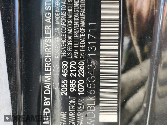 2003 Mercedes-Benz CLK 320 z VIN WDBLK65G43T131711, wystawiony jako Copart lot #48130915 z przebiegiem Nie podano mil oraz Szkoda całkowita • Salvage title. Historia ofert i sprzedaży dostępna na DreamBid. Obrazek 12.