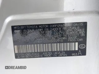 2016 Lexus IS 200t с VIN JTHBA1D20G5002916, выставлен на аукционе IAAI как лот 42371004 с пробегом 137 531 миль миль и . История ставок и продаж доступна на DreamBid. Изображение 9.