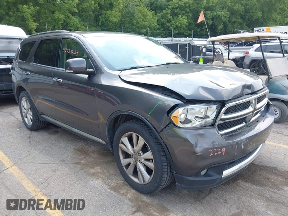 2013 Dodge Durango Crew with VIN 1C4RDJDG0DC693522, listed as a IAAI auction lot 42722229 with 138,585 mi miles and . Bid and sale history available at DreamBid. Image 1.