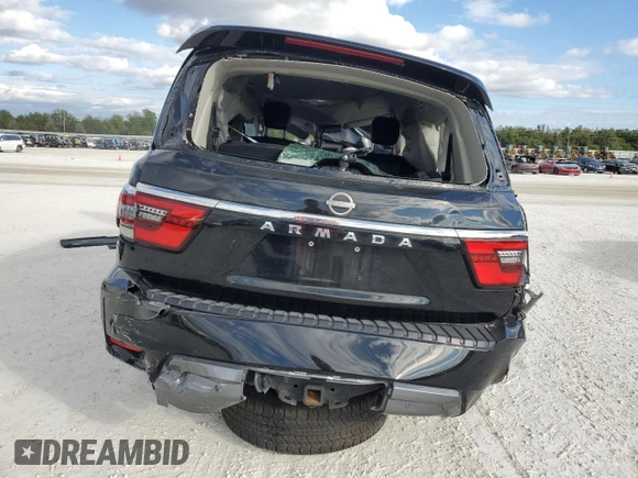 2021 Nissan Armada SV with VIN JN8AY2ACXM9147160, listed as a Copart auction lot 83873234 with Not Provided miles and Non Repairable. Bid and sale history available at carsss.com. Image 6.