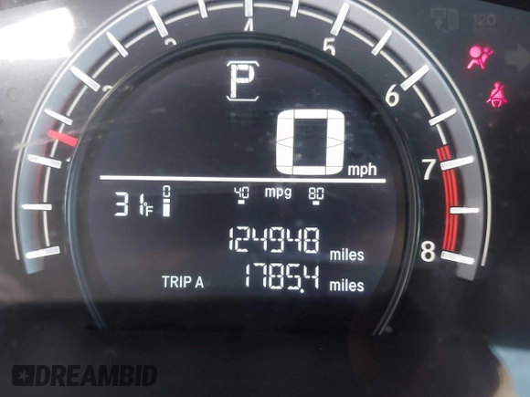 2017 Honda CR-V LX with VIN 2HKRW6H37HH202243, listed as a IAAI auction lot 41983295 with 124,948 mi miles. Bid and sale history available at carsss.com. Image 16.