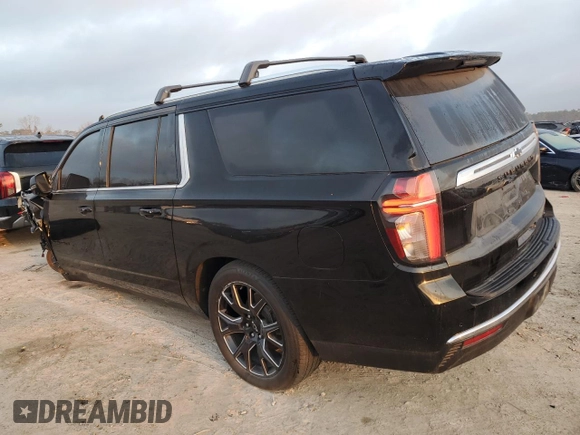 2023 Chevrolet Suburban LT with VIN 1GNSCCKD1PR555635, listed as a Copart auction lot 43834915 with 32,982 mi miles and Salvage Title. Bid and sale history available at DreamBid. Image 2.