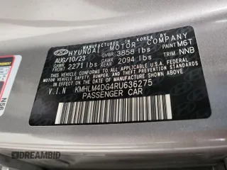 2024 Hyundai Elantra SEL z VIN KMHLM4DG4RU636275, wystawiony jako IAAI lot #42853008 z przebiegiem 32 964 mil mil oraz . Historia ofert i sprzedaży dostępna na DreamBid. Obrazek 25.