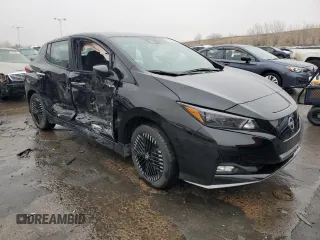 2025 Nissan LEAF SV Plus with VIN 1N4CZ1CV9SC559005, listed as a Copart auction lot 45686145 with 4,151 mi miles and Salvage Title. Bid and sale history available at carsss.com. Image 4.