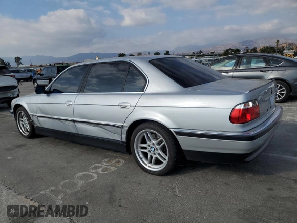 1999 BMW 7 Series 740il with VIN WBAGH8332XDP02624, listed as a Copart auction lot 72588834 with 100,650 mi miles and Salvage Title. Bid and sale history available at carsss.com. Image 2.