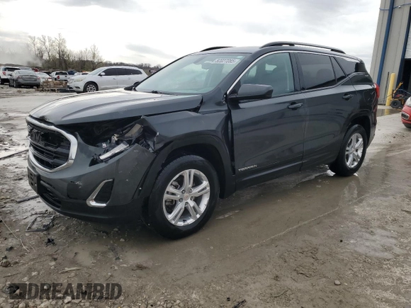 2018 GMC Terrain SLE with VIN 3GKALMEV4JL319157, listed as a Copart auction lot 52027085 with 76,792 mi miles and Salvage Title. Bid and sale history available at carsss.com. Image 1.