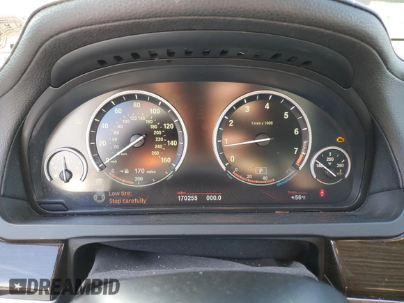 2012 BMW 7 Series 750Li xDrive with VIN WBAKC8C59CC437632, listed as a Copart auction lot 55965025 with 170,255 mi miles and Clean title. Bid and sale history available at DreamBid. Image 9.