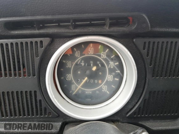 1971 Volkswagen Beetle with VIN 1512935527, listed as a Copart auction lot 79061144 with 73,709 mi miles and Non Repairable. Bid and sale history available at DreamBid. Image 9.