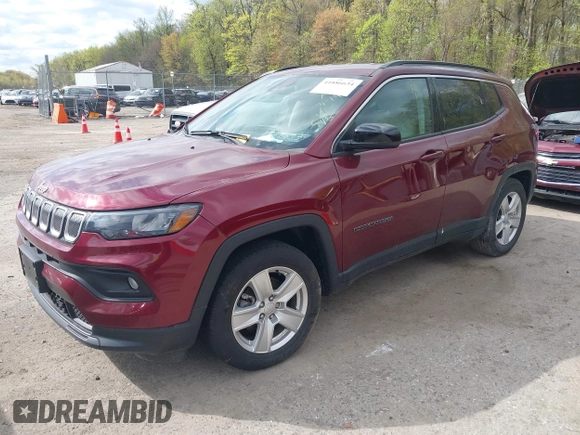 2022 Jeep Compass Latitude with VIN 3C4NJCBB2NT139933, listed as a IAAI auction lot 41886634 with 28,144 mi miles and . Bid and sale history available at DreamBid. Image 17.