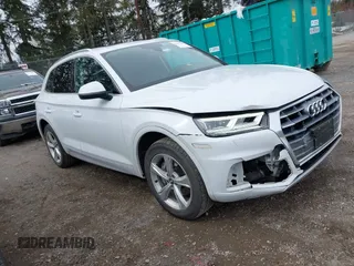 2020 Audi Q5 Premium Plus with VIN WA1BNAFY2L2014594, listed as a IAAI auction lot 41765211 with 63,600 mi miles. Bid and sale history available at carsss.com. Image 1.