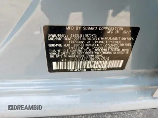 2021 Subaru Crosstrek Premium with VIN JF2GTAEC9MH657824, listed as a Copart auction lot 60676105 with 55,958 mi miles and Salvage title. Bid and sale history available at DreamBid. Image 14.