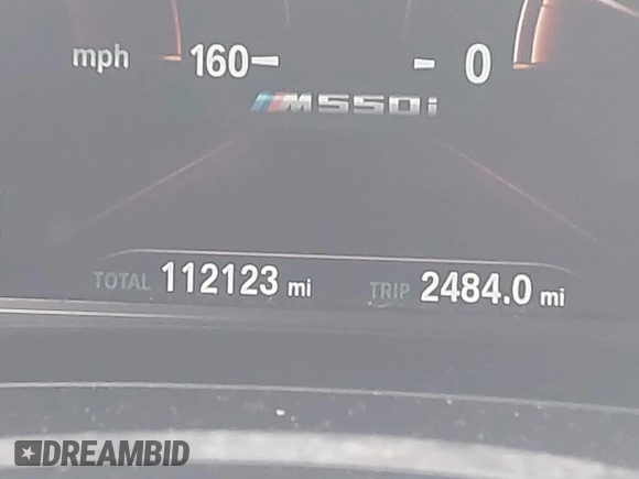 2018 BMW 5 Series M550i xDrive with VIN WBAJB9C56JB035364, listed as a IAAI auction lot 42179145 with 112,123 mi miles and . Bid and sale history available at DreamBid. Image 16.