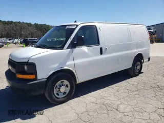 2013 Chevrolet Express Cargo Van with VIN 1GCWGFCA7D1904215, listed as a Copart auction lot 46061825 with 92,041 mi miles and Clean Title. Bid and sale history available at carsss.com. Image 1.