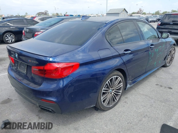 2018 BMW 5 Series M550i xDrive with VIN WBAJB9C59JB049436, listed as a IAAI auction lot 42126762 with 126,684 mi miles and . Bid and sale history available at DreamBid. Image 4.