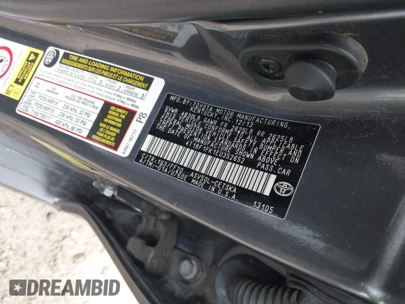 2014 Toyota Camry L with VIN 4T1BF1FK1EU352652, listed as a IAAI auction lot 41918072 with 1 mi miles. Bid and sale history available at carsss.com. Image 9.