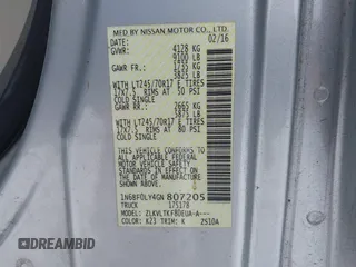 2016 Nissan NV Cargo SV z VIN 1N6BF0LY4GN807205, wystawiony jako IAAI lot #41321682 z przebiegiem 151 759 mil mil oraz . Historia ofert i sprzedaży dostępna na DreamBid. Obrazek 9.