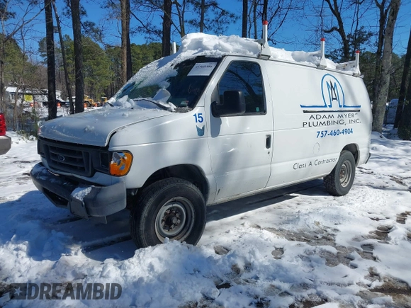2007 Ford Econoline Cargo Commercial with VIN 1FTNE14WX7DB23318, listed as a IAAI auction lot 41560386 with 209,790 mi miles and . Bid and sale history available at DreamBid. Image 2.