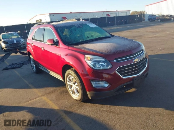2016 Chevrolet Equinox LT with VIN 2GNFLFEK7G6278496, listed as a IAAI auction lot 41154915 with 105,612 mi miles. Bid and sale history available at carsss.com. Image 1.