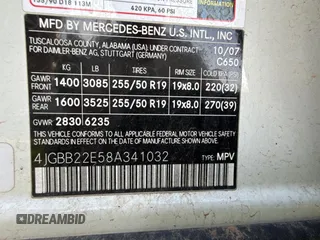 2008 Mercedes-Benz M 320 CDI with VIN 4JGBB22E58A341032, listed as a Copart auction lot 51870395 with 206,800 mi miles and Clean Title. Bid and sale history available at carsss.com. Image 10.