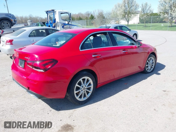 2020 Mercedes-Benz A 220 with VIN W1K3G4FB8LW044103, listed as a IAAI auction lot 42126567 with 56,657 mi miles and . Bid and sale history available at DreamBid. Image 4.