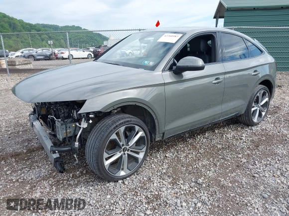2023 Audi Q5 Sportback S line Prestige with VIN WA16AAFY1P2013875, listed as a IAAI auction lot 42260587 with 19,763 mi miles and . Bid and sale history available at DreamBid. Image 18.