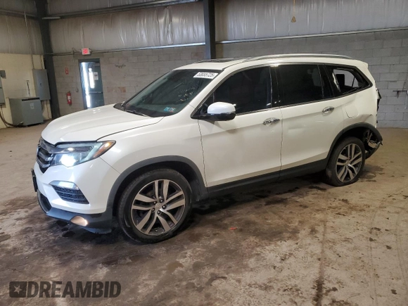 2017 Honda Pilot Elite with VIN 5FNYF6H08HB005758, listed as a Copart auction lot 53655725 with 124,218 mi miles and Salvage Title. Bid and sale history available at DreamBid. Image 1.