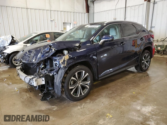 2022 Lexus RX with VIN 2T2HZMDA9NC315858, listed as a Copart auction lot 50645455 with 36,665 mi miles and Salvage Title. Bid and sale history available at carsss.com. Image 1.