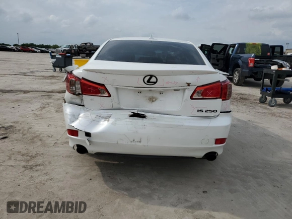2012 Lexus IS 250 with VIN JTHBF5C25C5183791, listed as a Copart auction lot 54915085 with 170,381 mi miles and Salvage Title. Bid and sale history available at DreamBid. Image 6.