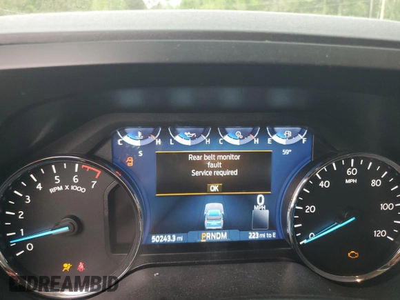 2022 Ford Expedition Max XLT with VIN 1FMJK1HT2NEA14989, listed as a Copart auction lot 54186415 with 50,243 mi miles and Salvage title. Bid and sale history available at DreamBid. Image 9.