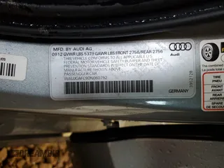 2013 Audi A6 Prestige with VIN WAUJGAFC9DN060792, listed as a Copart auction lot 58141305 with 129,735 mi miles and Salvage title. Bid and sale history available at DreamBid. Image 12.