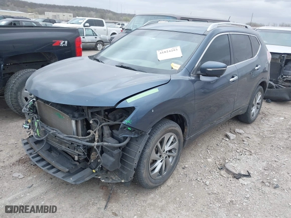 2015 Nissan Rogue S with VIN 5N1AT2MT9FC867900, listed as a IAAI auction lot 41824293 with 138,913 mi miles. Bid and sale history available at carsss.com. Image 2.