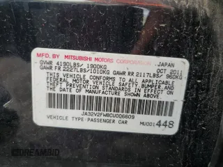 2012 Mitsubishi Lancer SE with VIN JA32V2FW8CU006609, listed as a Copart auction lot 56335965 with 128,218 mi miles and Salvage title. Bid and sale history available at DreamBid. Image 12.