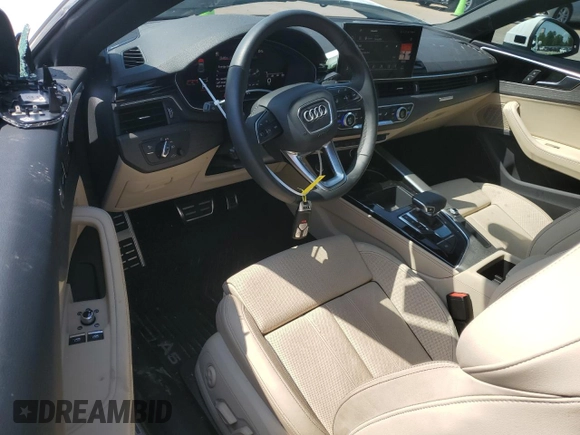 2023 Audi A5 S line Premium Plus z VIN WAUTAAF57PA023392, wystawiony jako Copart lot #61999744 z przebiegiem 3 918 mil mil oraz Szkoda całkowita • Salvage title. Historia ofert i sprzedaży dostępna na DreamBid. Obrazek 8.