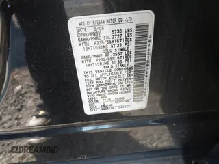 2009 Nissan Murano S with VIN JN8AZ18W09W143988, listed as a IAAI auction lot 41168447 with 183,508 mi miles and . Bid and sale history available at carsss.com. Image 9.