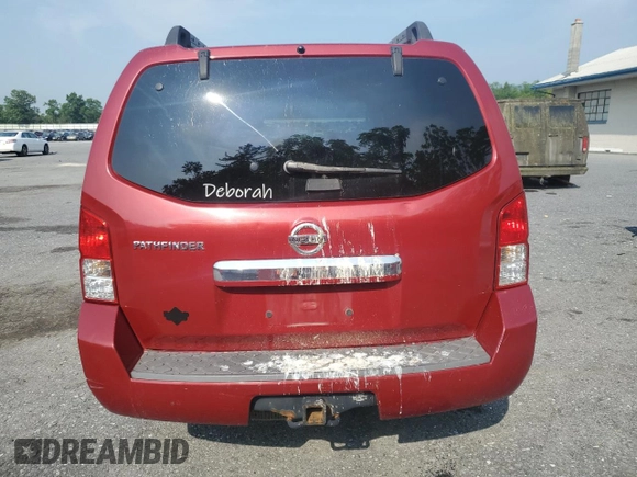 2010 Nissan Pathfinder SE with VIN 5N1AR1NB3AC623361, listed as a Copart auction lot 59786565 with 190,695 mi miles and Salvage title. Bid and sale history available at DreamBid. Image 6.