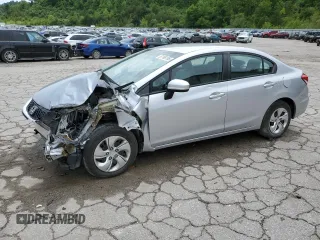 2015 Honda Civic LX with VIN 2HGFB2F51FH502931, listed as a Copart auction lot 57106195 with 44,533 mi miles and Salvage title. Bid and sale history available at DreamBid. Image 1.