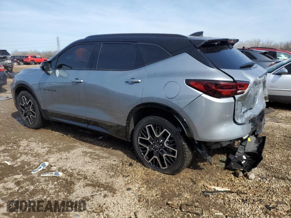 2023 Chevrolet Blazer RS with VIN 3GNKBKRS0PS224320, listed as a Copart auction lot 48774135 with 47,607 mi miles and Salvage title. Bid and sale history available at DreamBid. Image 2.