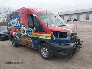 2021 Ford Transit Cargo with VIN 1FTBR1C82MKA29547, listed as a IAAI auction lot 41690266 with Not provided miles and . Bid and sale history available at DreamBid. Image 1.