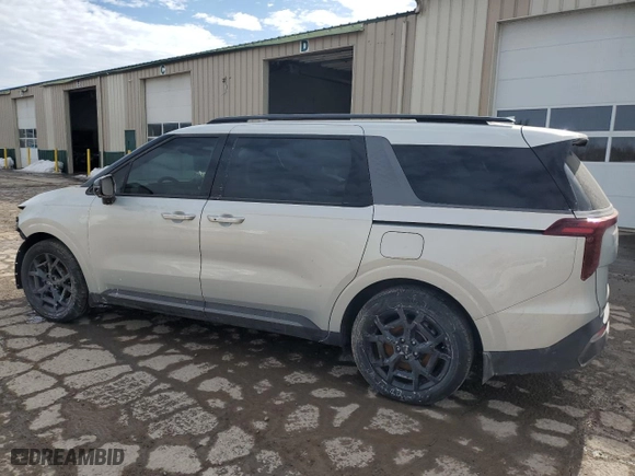 2025 Kia Carnival SX Prestige with VIN KNDNE5K34S6468115, listed as a Copart auction lot 47454105 with 1,525 mi miles and Salvage Title. Bid and sale history available at carsss.com. Image 2.