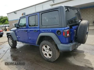 2018 Jeep Wrangler Unlimited Sport S with VIN 1C4HJXDN7JW252986, listed as a Copart auction lot 57256905 with 92,550 mi miles and Salvage title. Bid and sale history available at DreamBid. Image 2.