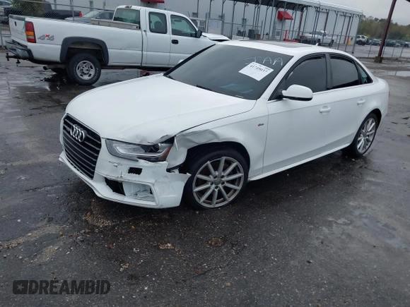 2016 Audi A4 Premium with VIN WAUBFAFL4GN010684, listed as a IAAI auction lot 41749037 with 88,758 mi miles. Bid and sale history available at carsss.com. Image 2.