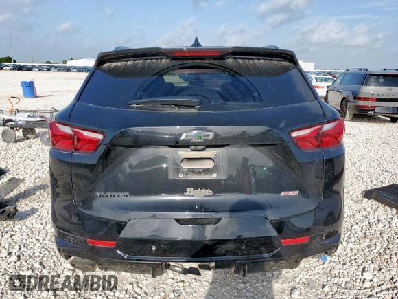 2020 Chevrolet Blazer RS с VIN 3GNKBERS7LS534783, выставлен на аукционе Copart как лот 61496275 с пробегом 69 390 миль миль и Списание • Salvage title. История ставок и продаж доступна на DreamBid. Изображение 6.