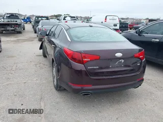 2013 Kia Optima LX with VIN 5XXGM4A77DG203932, listed as a IAAI auction lot 41640139 with 160,295 mi miles. Bid and sale history available at carsss.com. Image 3.