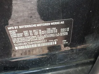 2017 BMW X6 xDrive50i with VIN 5UXKU6C54H0S99557, listed as a IAAI auction lot 41484943 with 1 mi miles. Bid and sale history available at carsss.com. Image 9.