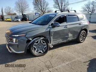 2021 Hyundai Santa Fe Limited with VIN 5NMS4DAL9MH345658, listed as a Copart auction lot 50829445 with 38,743 mi miles and Salvage Title. Bid and sale history available at carsss.com. Image 1.